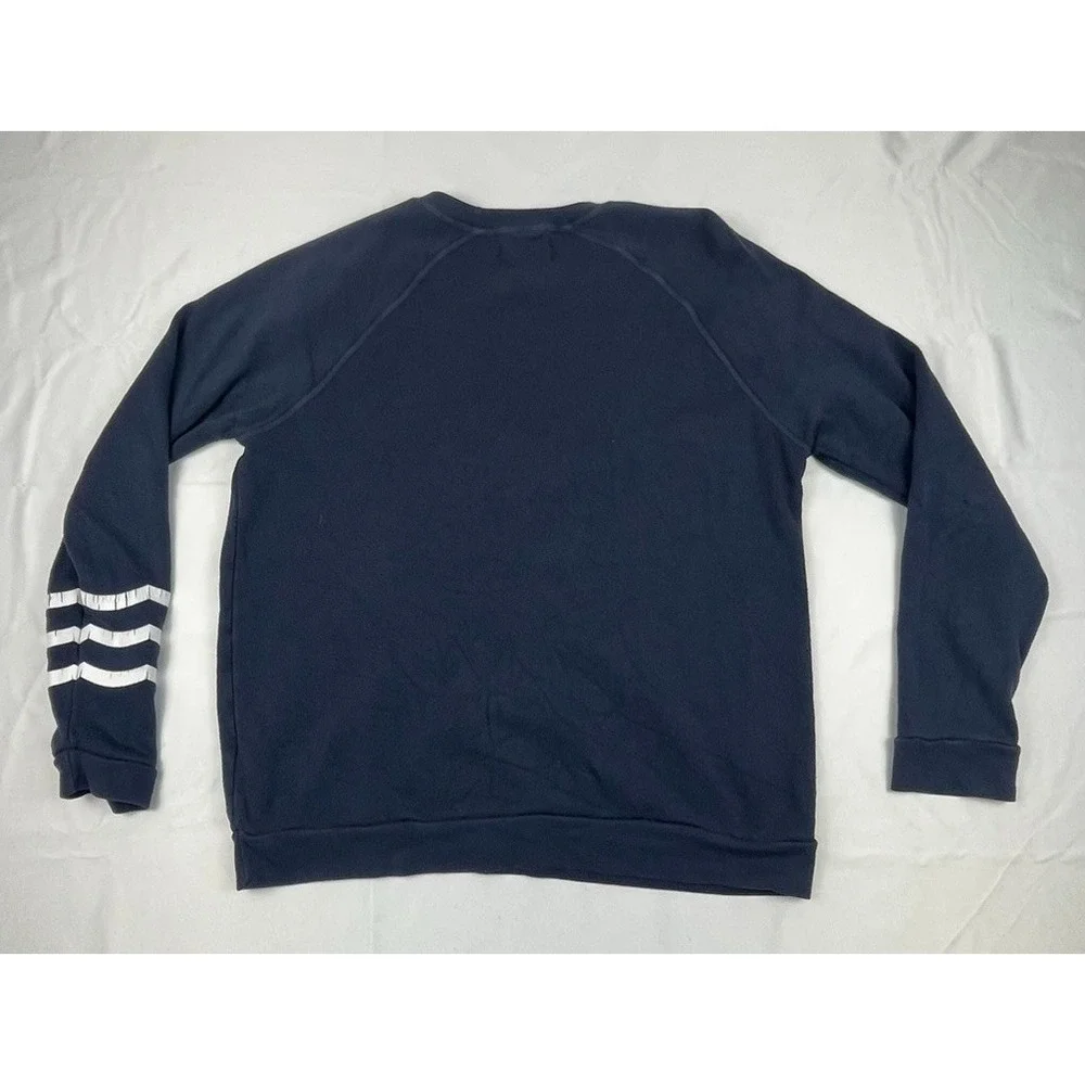SOL ANGELES SWEATSHIRT XL NAVY CREWNECK PULLOVER STRIPE SLEEVE MAFE IN USA